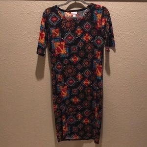 LuLaRoe Julia Sz Large Worn one time. Beautiful